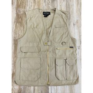 TACT GEAR Tactical Vest Multiple Pockets Khaki Hunting Fishing Hiking  Men’s Med